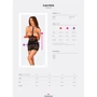 Эротическая сорочка с открытой грудью Obsessive Lacrisia black XL/2XL