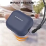 Чехол для наушников AhaStyle Silicone Case with strap Midnight Blue (X003E41MYN) for Apple AirPods Pro 2 фото 4