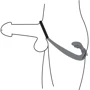 Вибростимулятор простаты с эрекционным кольцом Prostatic Play Cock Ring Vibrating Prostate (черный)
