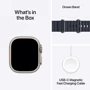 Apple Watch Ultra 2 2024 GPS + Cellular 49mm Natural Titanium Case with Navy Ocean Band (MX4D3UL/A) фото 9