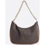 Сумка багет Michael Kors Jet Set Charm Small Logo Pochette темно-коричнева (32H1GT9C1B252)
