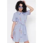Платье FashionUp PL-1767E-48 48 синее повседневное до середины бедра: Состав Хлопок