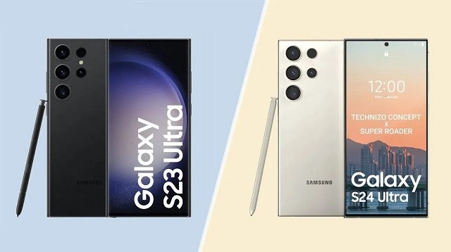 Дизайн Samsung S24 Ultra и S23 Ultra