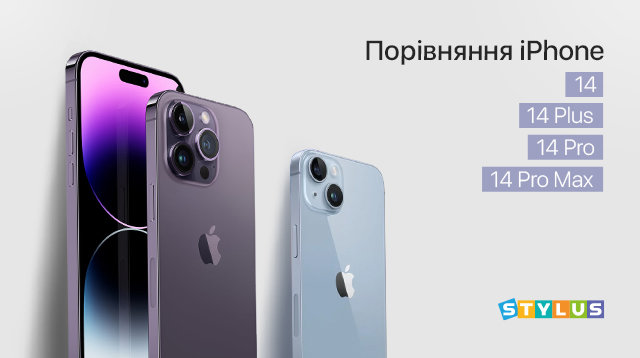 Порівняння iPhone 14, Plus, Pro, Pro Max: який краще