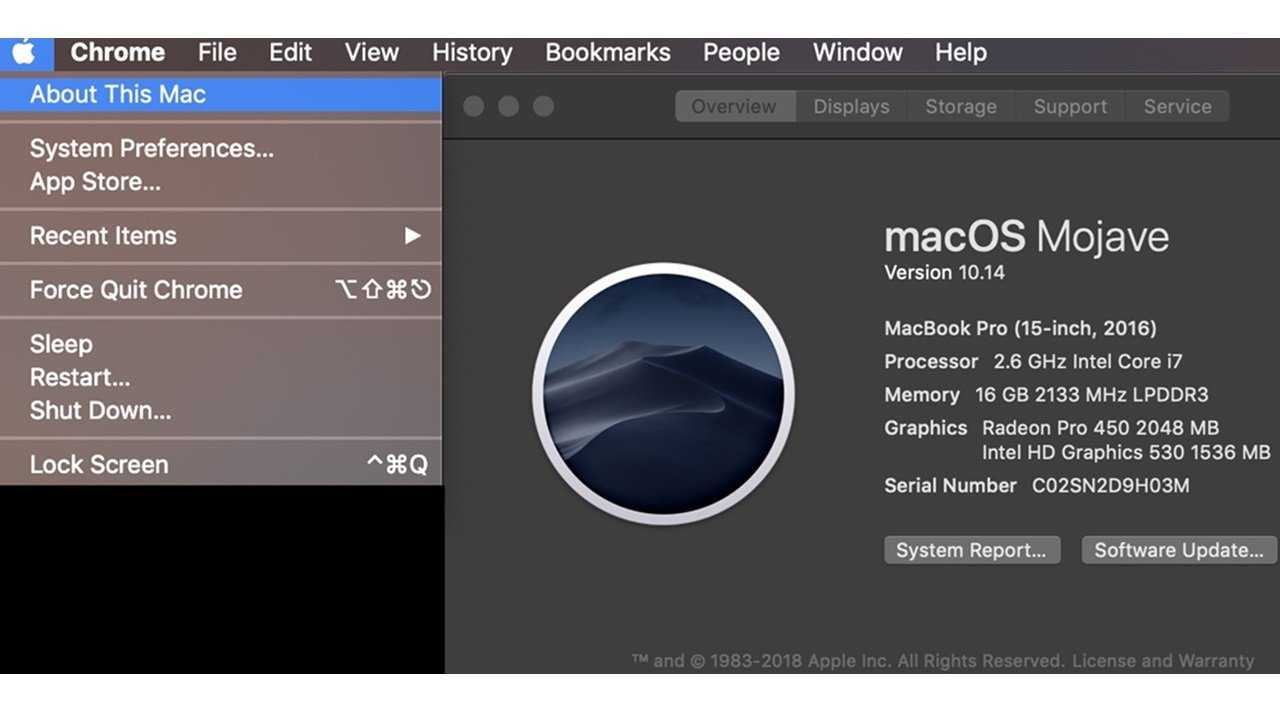 Серийный номер MacBook