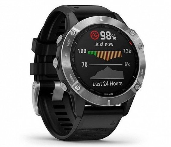 Garmin Fenix 6 Silver with Black Band